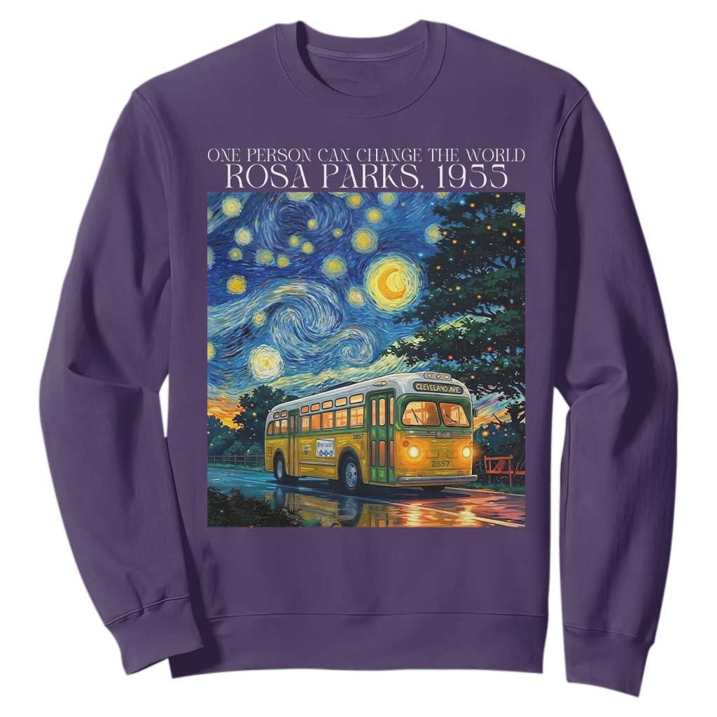 Rosa Parks Sweatshirt Starry Night Van Gogh Black History African