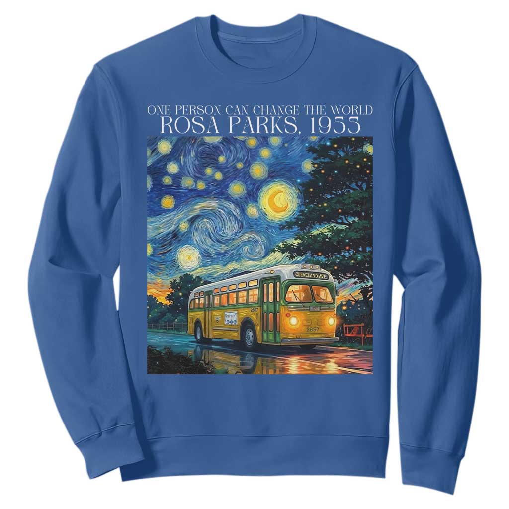 Rosa Parks Sweatshirt Starry Night Van Gogh Black History African
