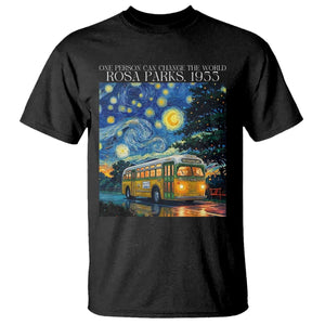 Rosa Parks T Shirt Starry Night Van Gogh Black History African