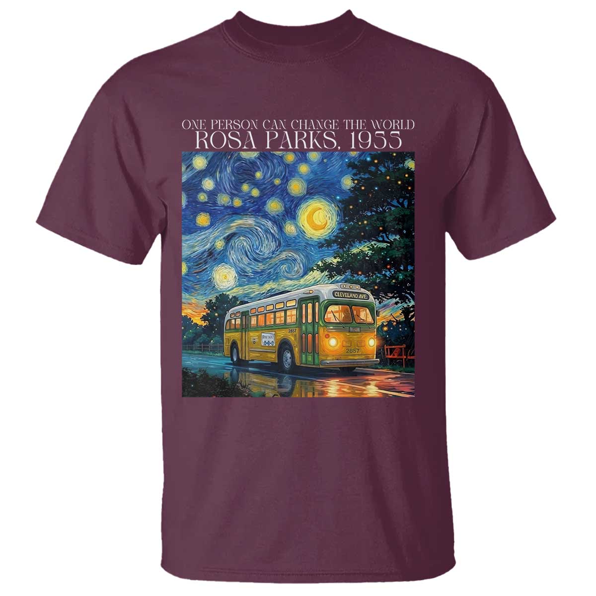 Rosa Parks T Shirt Starry Night Van Gogh Black History African