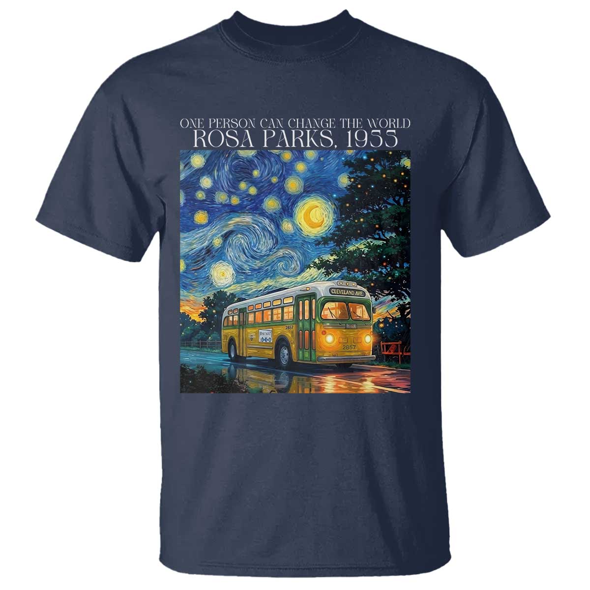 Rosa Parks T Shirt Starry Night Van Gogh Black History African