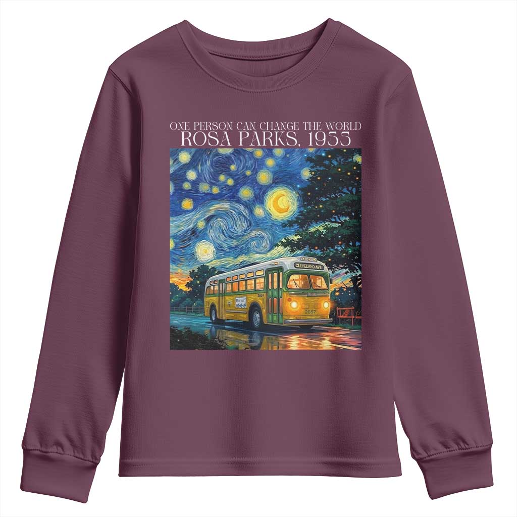 Rosa Parks Youth Sweatshirt Starry Night Van Gogh Black History African