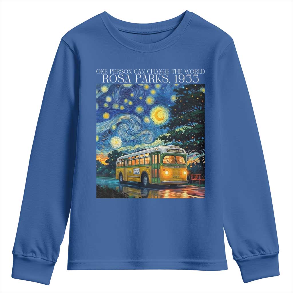 Rosa Parks Youth Sweatshirt Starry Night Van Gogh Black History African