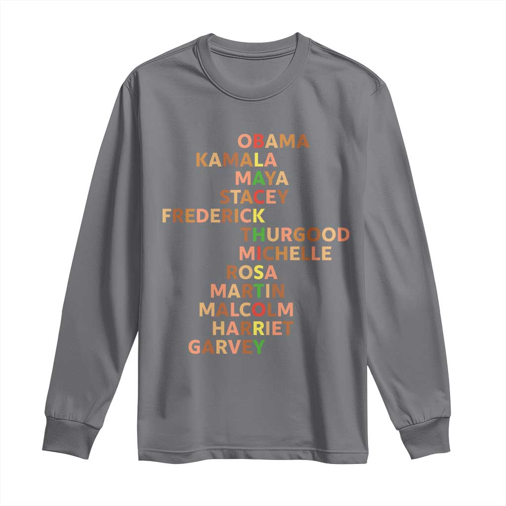 Black Leader History Melanin African American Pride Long Sleeve Shirt - African Pride