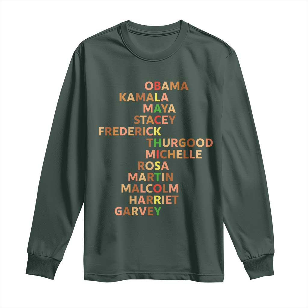 Black Leader History Melanin African American Pride Long Sleeve Shirt - African Pride