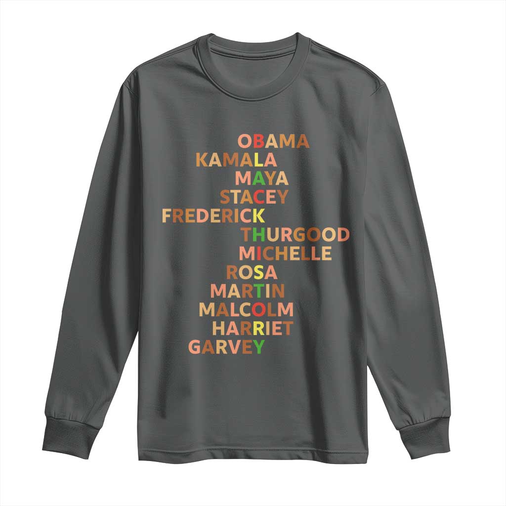 Black Leader History Melanin African American Pride Long Sleeve Shirt - African Pride