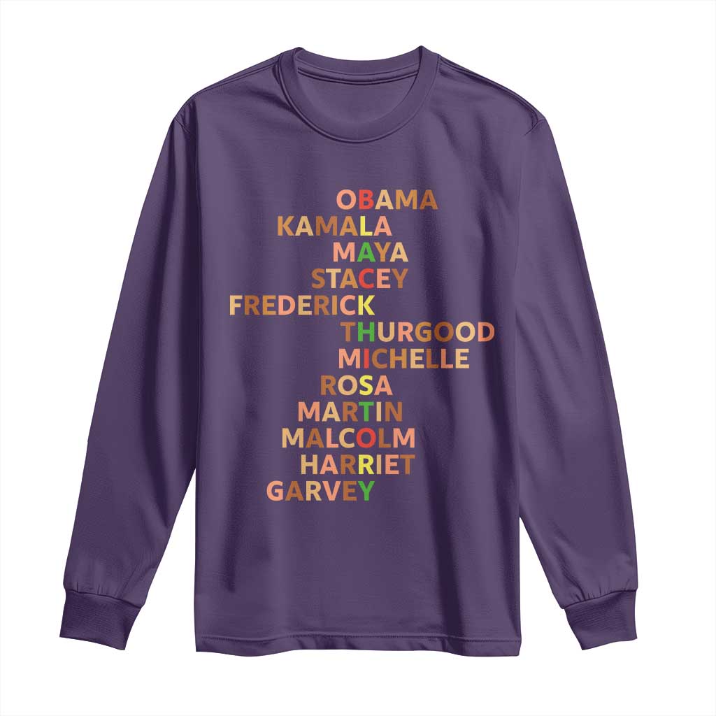 Black Leader History Melanin African American Pride Long Sleeve Shirt - African Pride