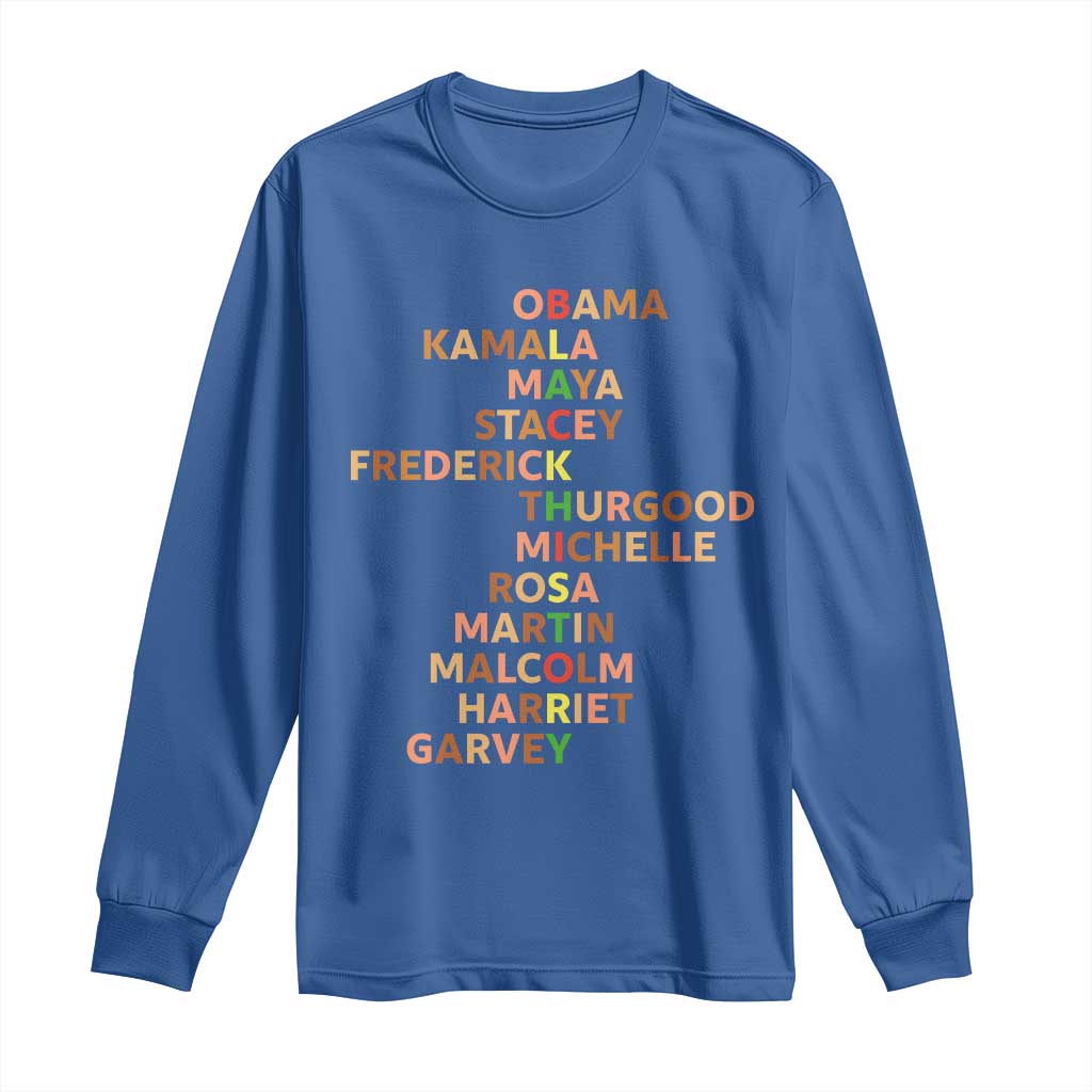 Black Leader History Melanin African American Pride Long Sleeve Shirt - African Pride