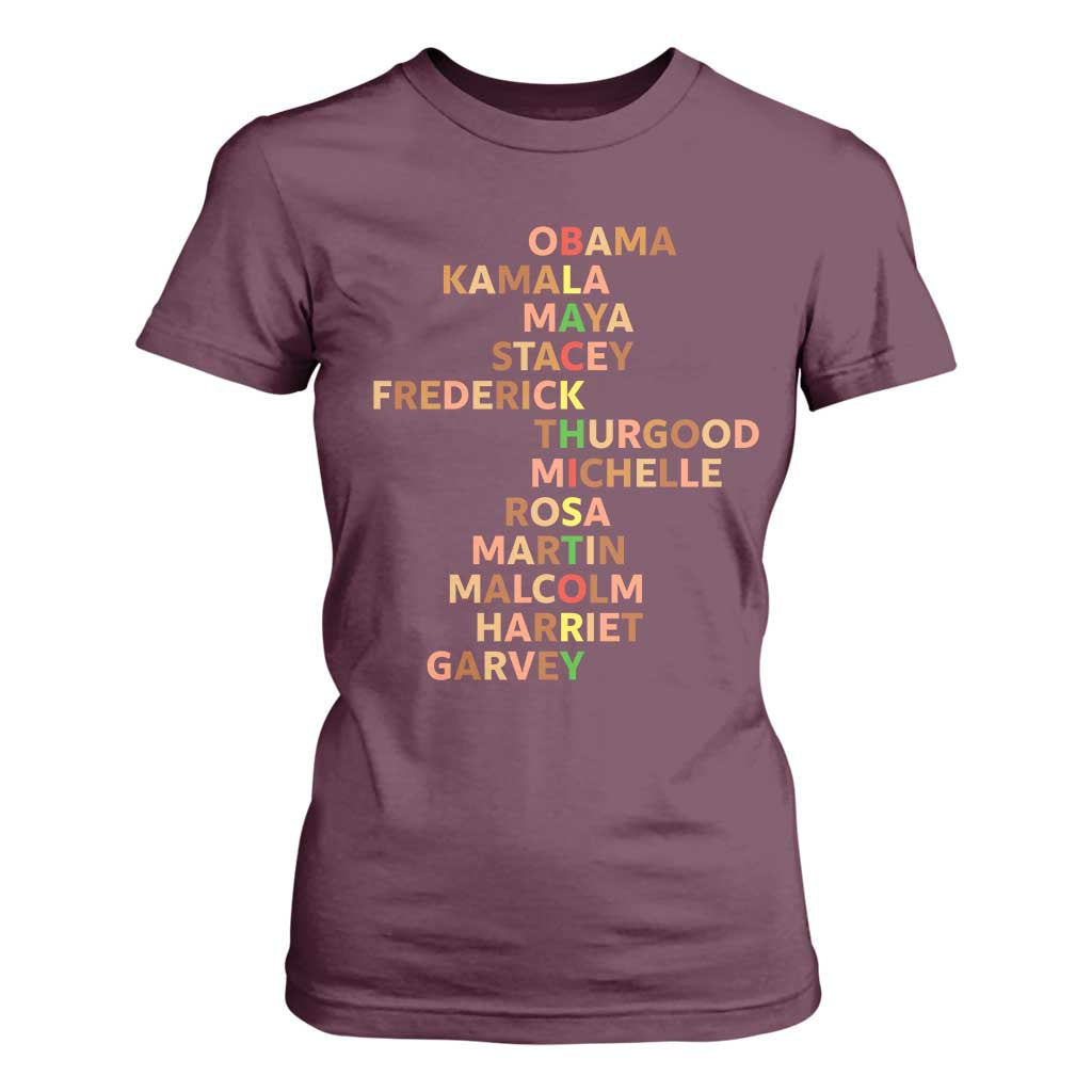 Black Leader History Melanin African American Pride T Shirt For Women - African Pride