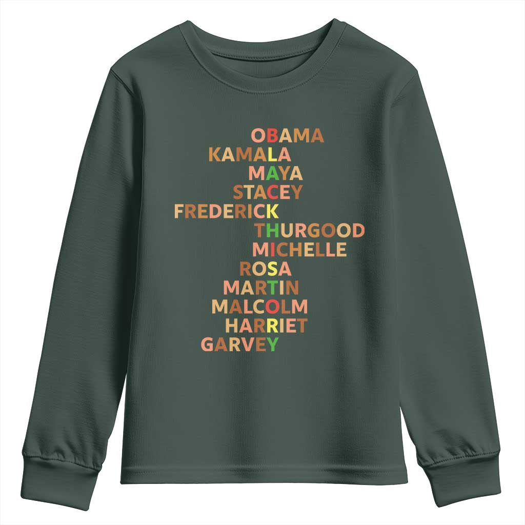 Black Leader History Melanin African American Pride Youth Sweatshirt - African Pride
