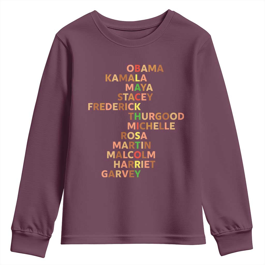 Black Leader History Melanin African American Pride Youth Sweatshirt - African Pride