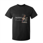 Education Freedom T Shirt For Kid Black Teacher Books - African Pride