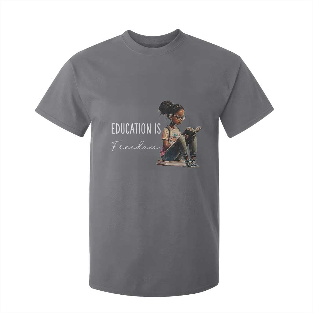 Education Freedom T Shirt For Kid Black Teacher Books - African Pride