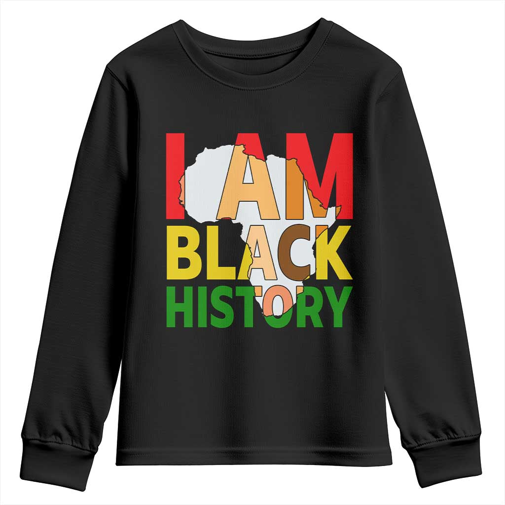 Black History Month African American Youth Sweatshirt I Am Black History - African Pride