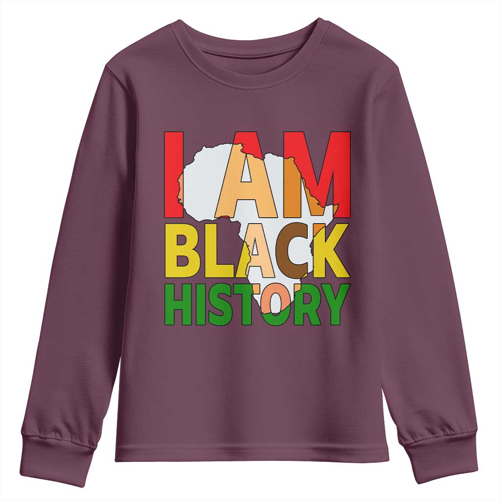 Black History Month African American Youth Sweatshirt I Am Black History - African Pride