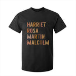 Black History Leaders T Shirt For Kid Harriet Rosa Martin Malcolm - African Pride