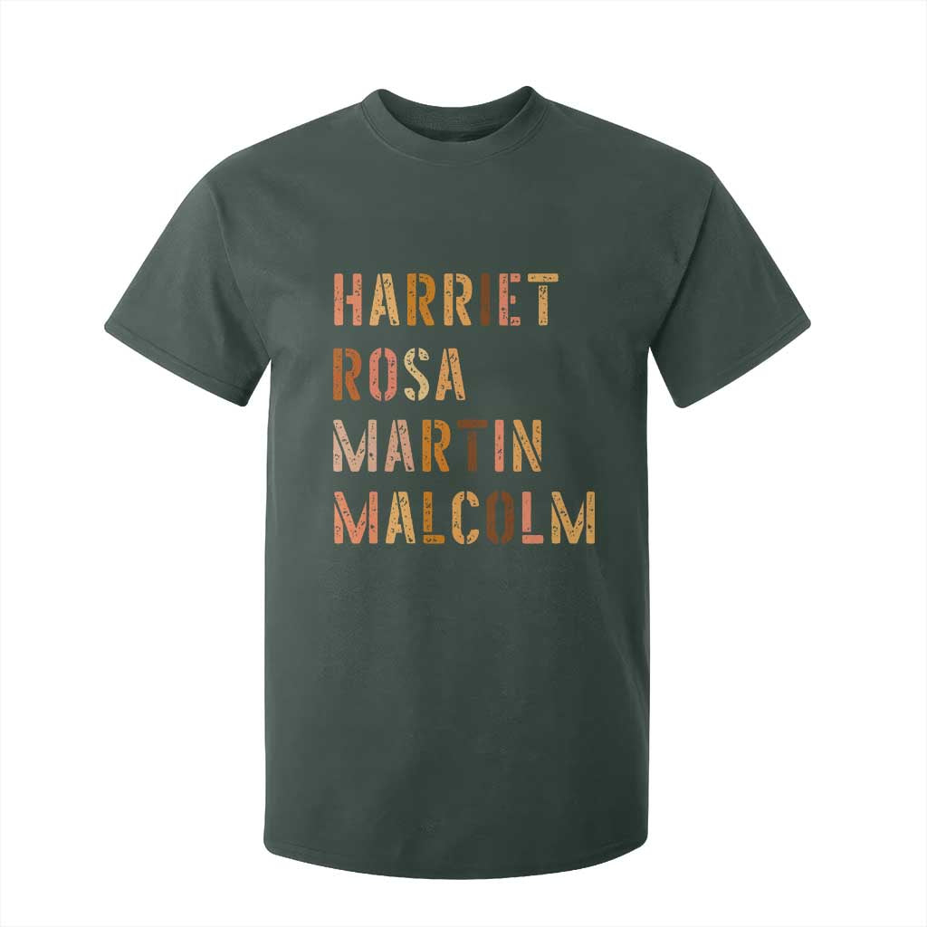 Black History Leaders T Shirt For Kid Harriet Rosa Martin Malcolm - African Pride