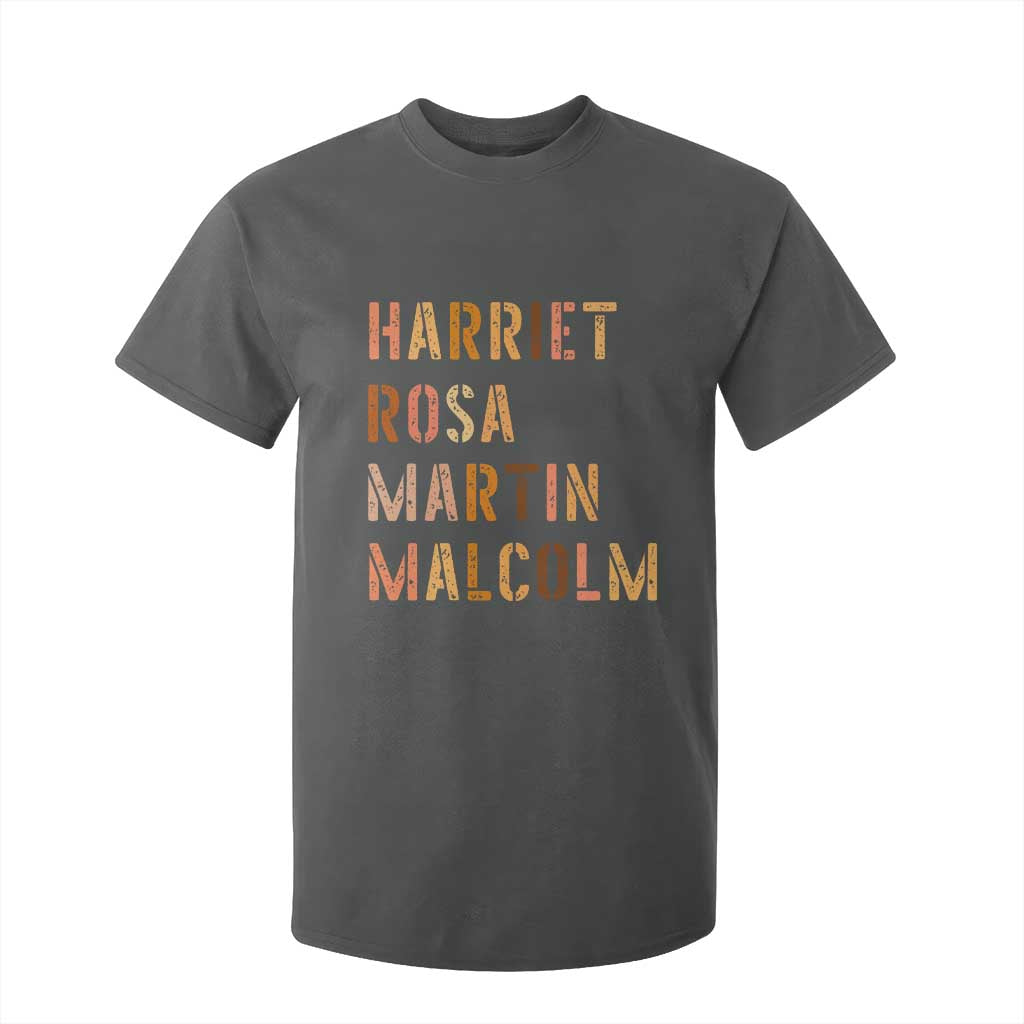 Black History Leaders T Shirt For Kid Harriet Rosa Martin Malcolm - African Pride