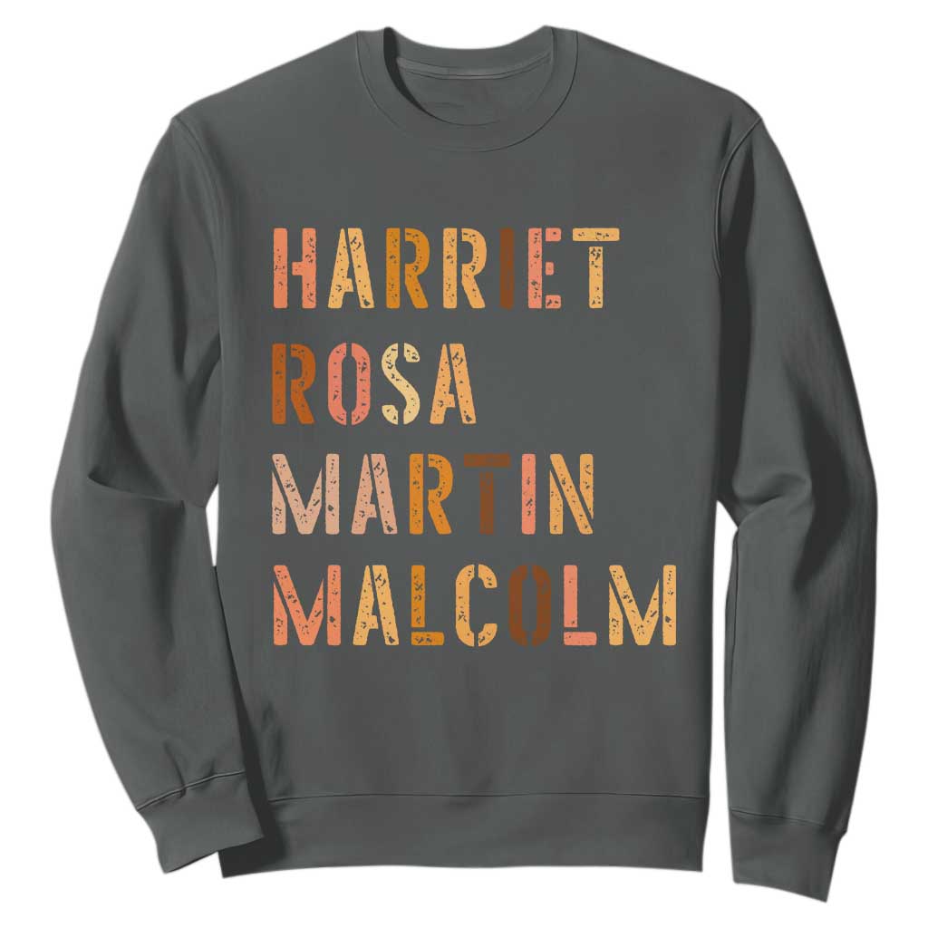 Black History Leaders Sweatshirt Harriet Rosa Martin Malcolm - African Pride