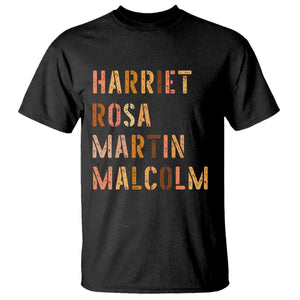 Black History Leaders T Shirt Harriet Rosa Martin Malcolm - African Pride