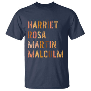 Black History Leaders T Shirt Harriet Rosa Martin Malcolm - African Pride