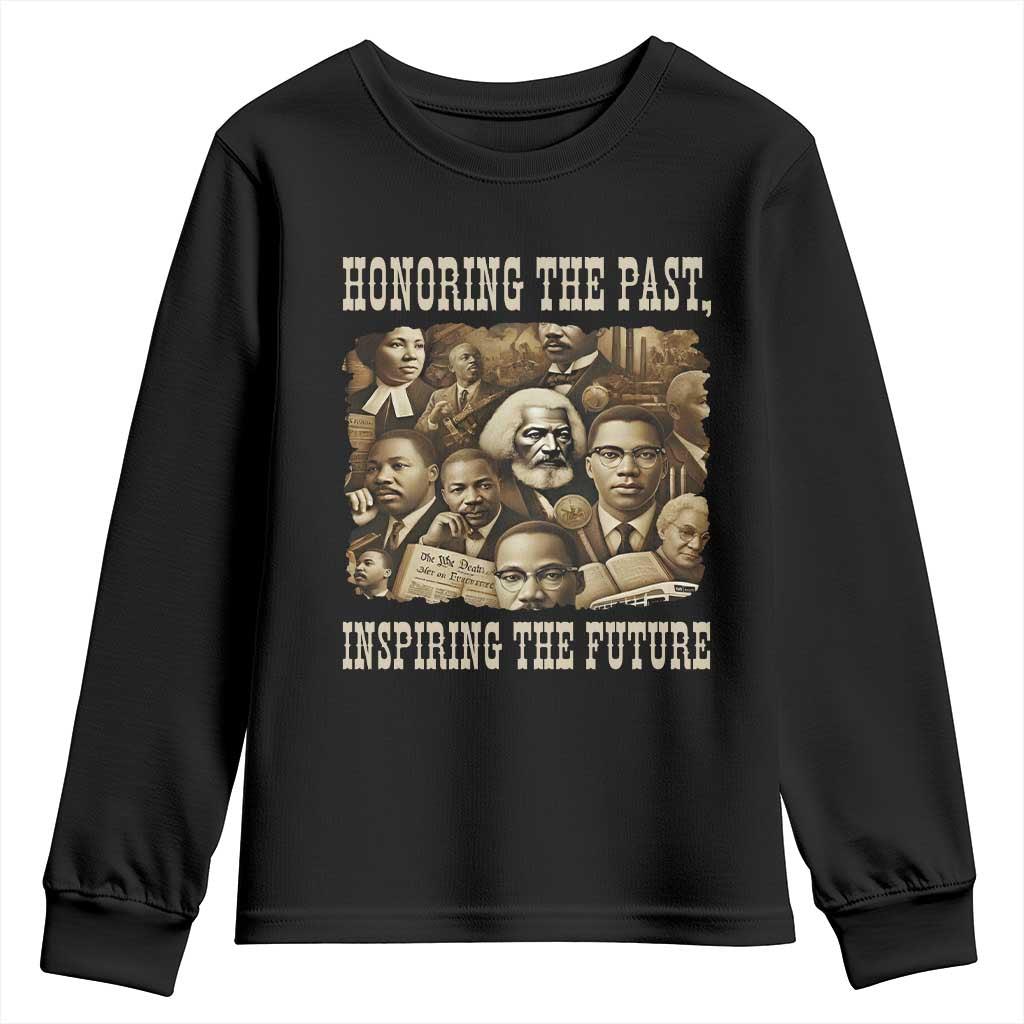 Honoring The Past Inspiring The Future Youth Sweatshirt Black History Month - African Pride