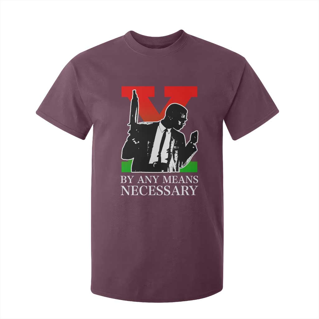 Malcolm X T Shirt For Kid By Any Means Necessary - African Pride