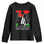 Malcolm X Youth Sweatshirt By Any Means Necessary - African Pride