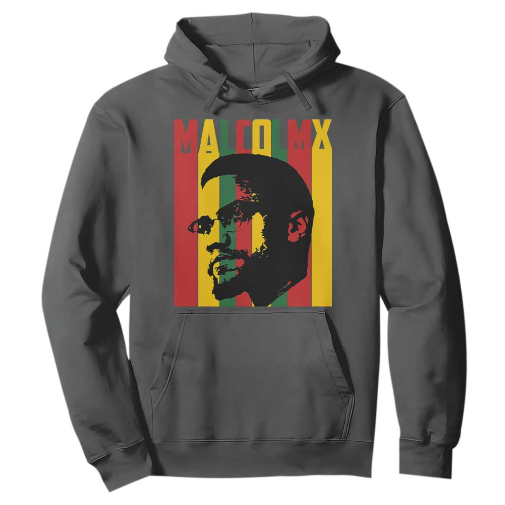 Malcolm X Hoodie Pan African Flag Black History - African Pride