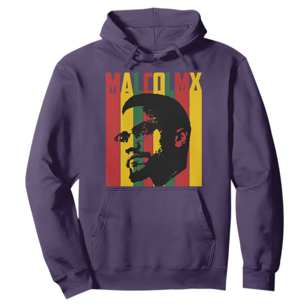 Malcolm X Hoodie Pan African Flag Black History - African Pride