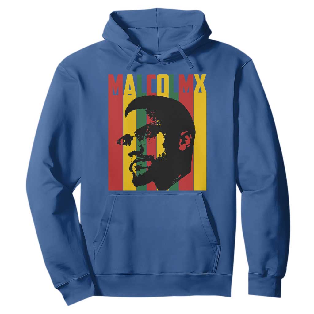 Malcolm X Hoodie Pan African Flag Black History - African Pride