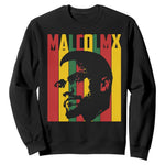 Malcolm X Sweatshirt Pan African Flag Black History - African Pride