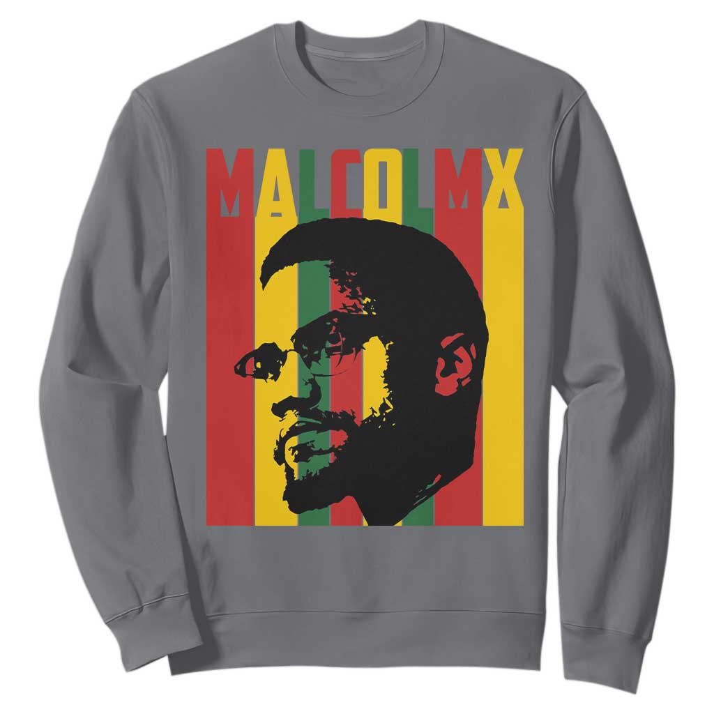 Malcolm X Sweatshirt Pan African Flag Black History - African Pride