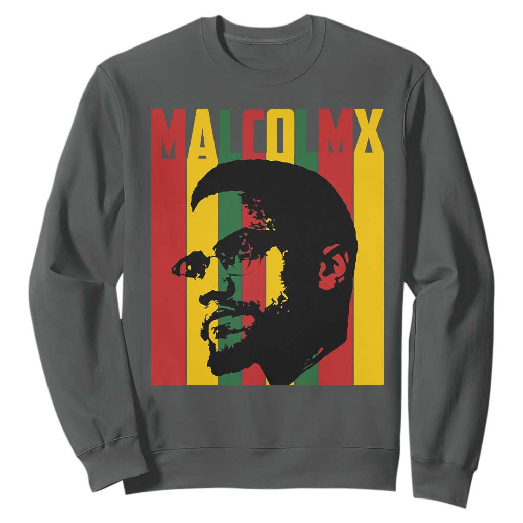 Malcolm X Sweatshirt Pan African Flag Black History - African Pride