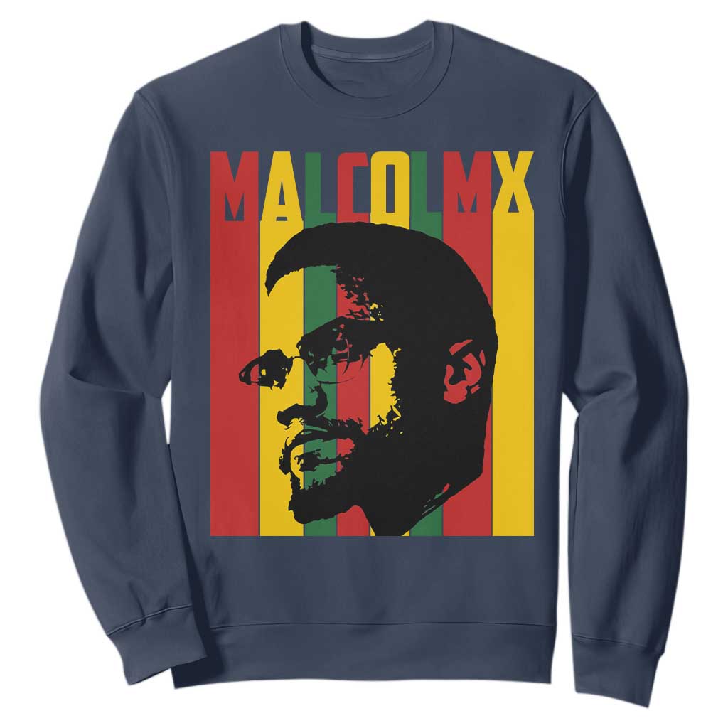 Malcolm X Sweatshirt Pan African Flag Black History - African Pride