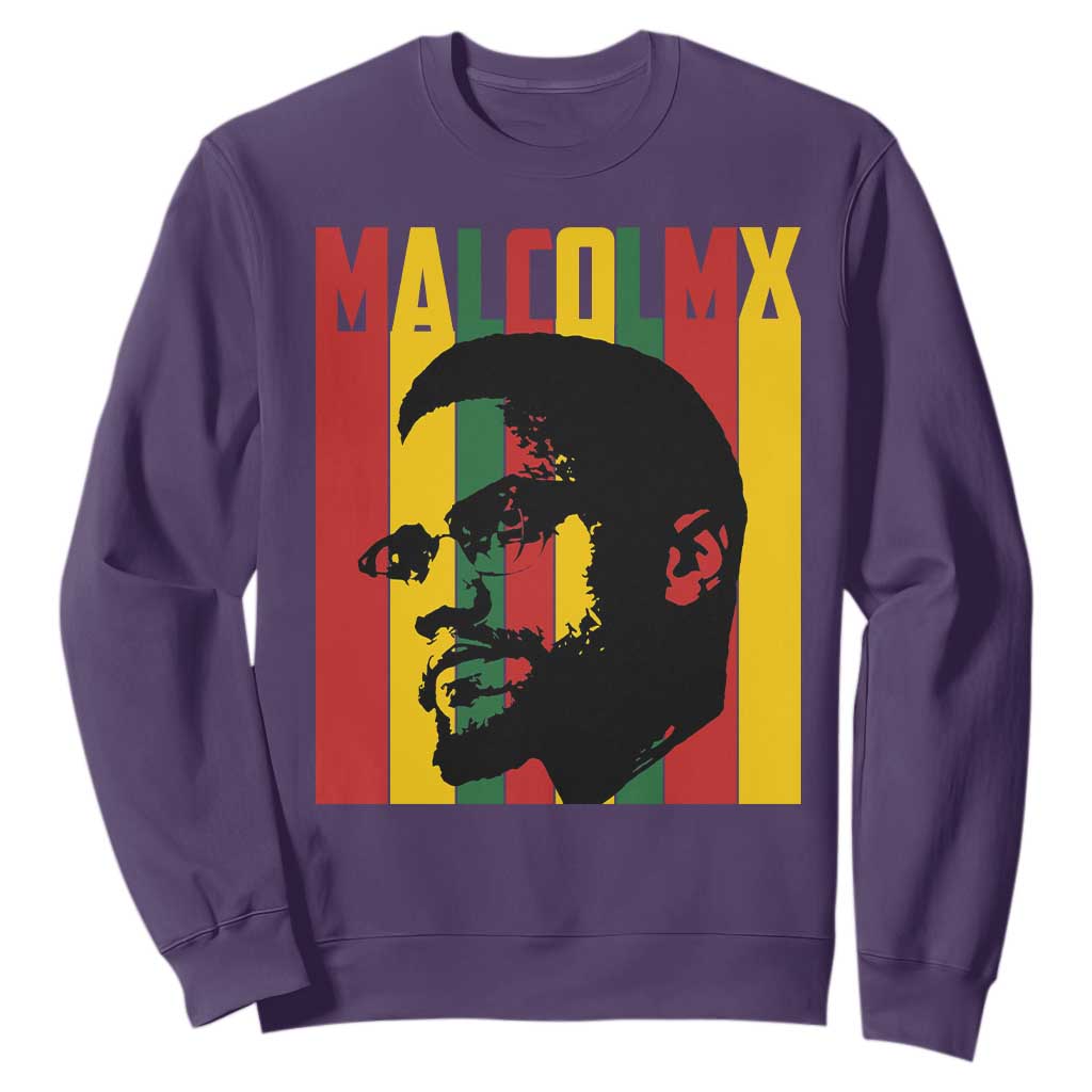 Malcolm X Sweatshirt Pan African Flag Black History - African Pride