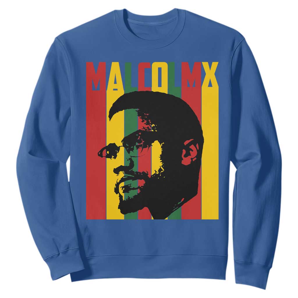 Malcolm X Sweatshirt Pan African Flag Black History - African Pride