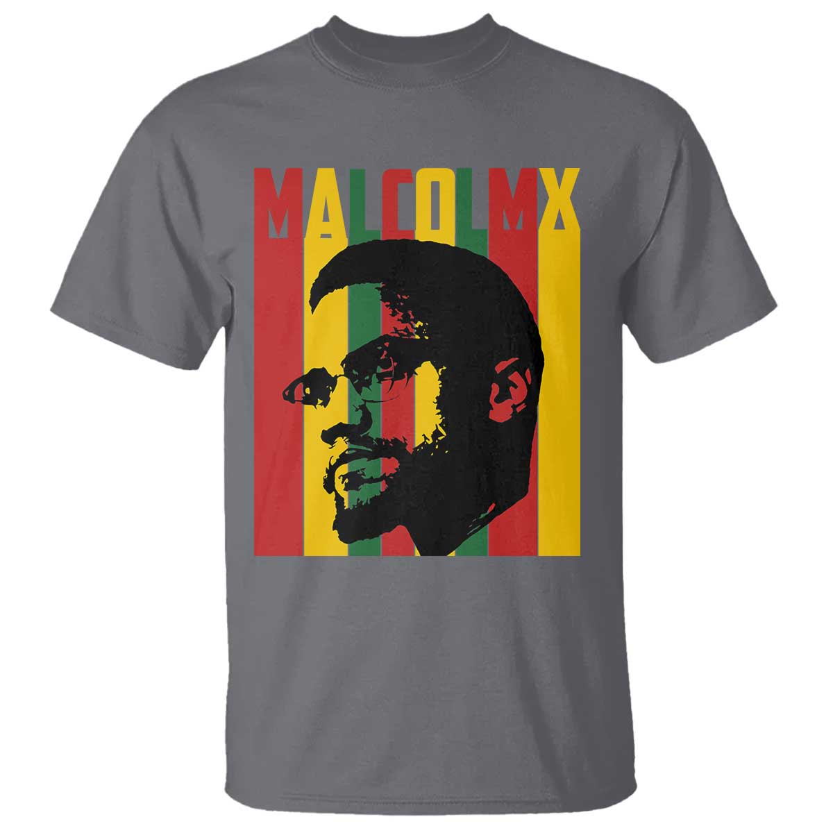 Malcolm X T Shirt Pan African Flag Black History - African Pride