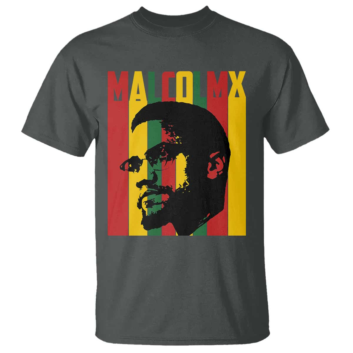 Malcolm X T Shirt Pan African Flag Black History - African Pride