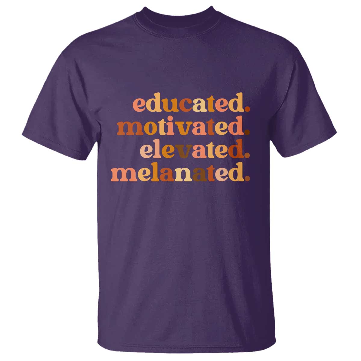 Black Pride Melanin T Shirt Educated Motivated Elevated Melanated