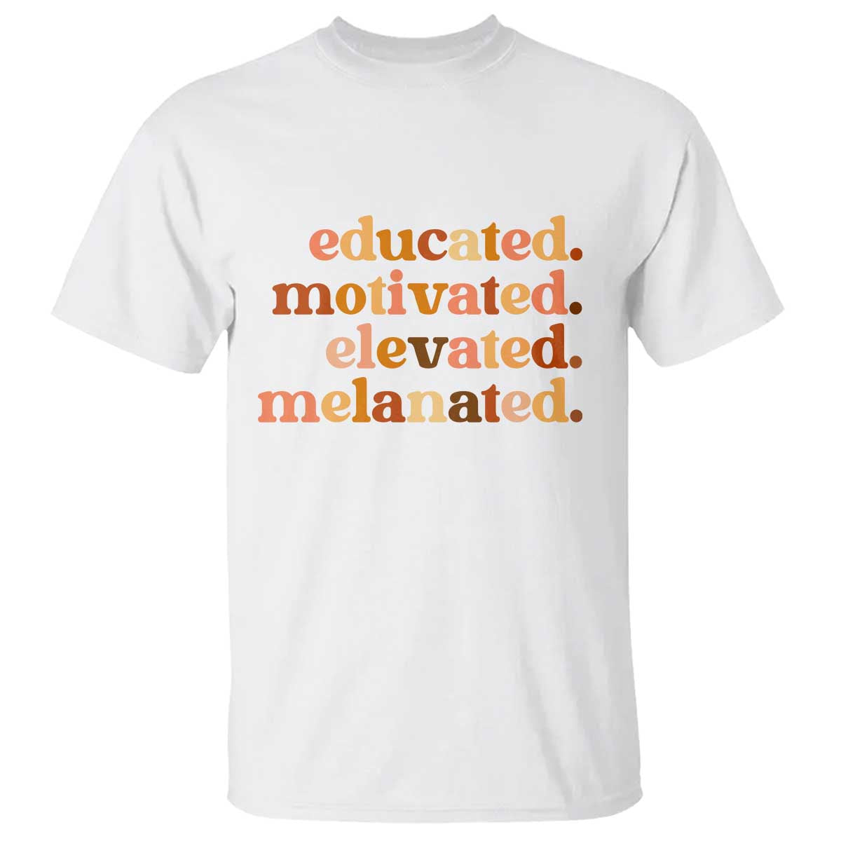 Black Pride Melanin T Shirt Educated Motivated Elevated Melanated