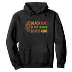 Black Affrican Melanin Hoodie Lion Father Day Dad Leader Black King