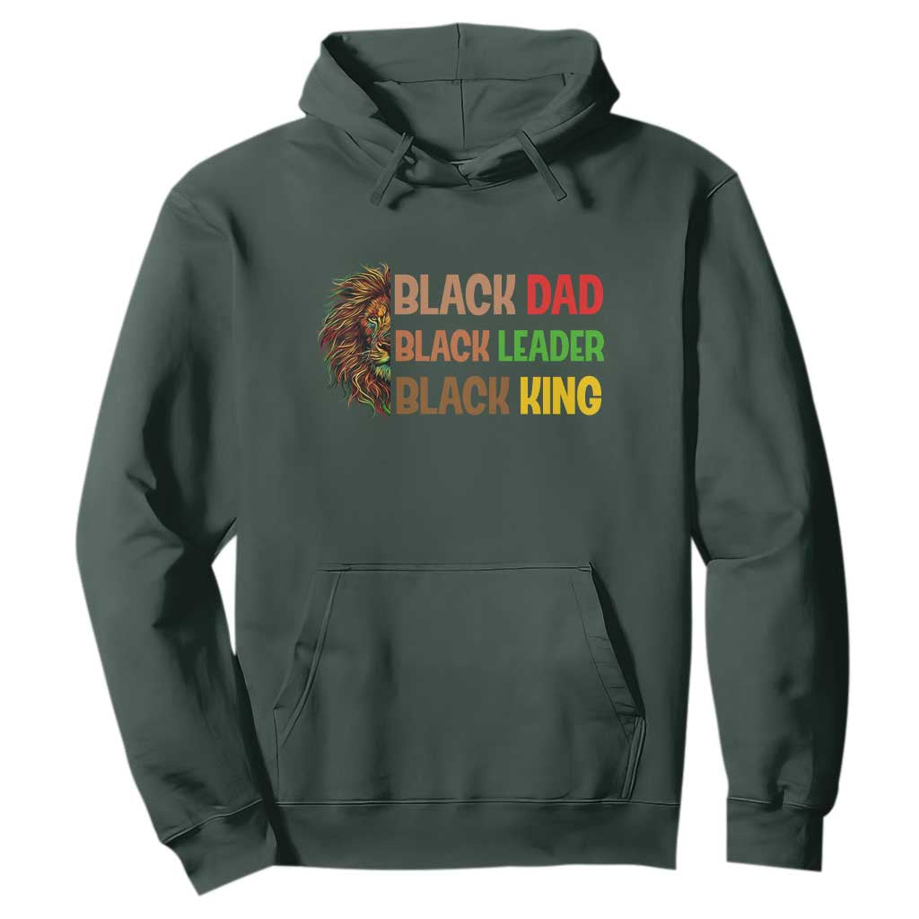 Black Affrican Melanin Hoodie Lion Father Day Dad Leader Black King