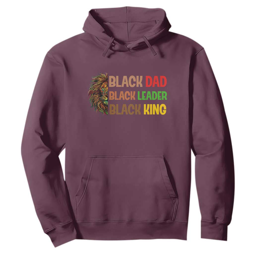 Black Affrican Melanin Hoodie Lion Father Day Dad Leader Black King