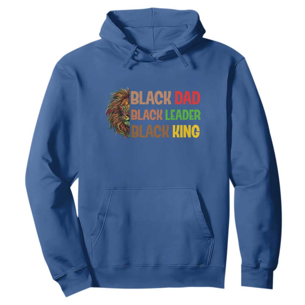 Black Affrican Melanin Hoodie Lion Father Day Dad Leader Black King
