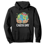 Cute Earth with Floral Earth Day Hoodie