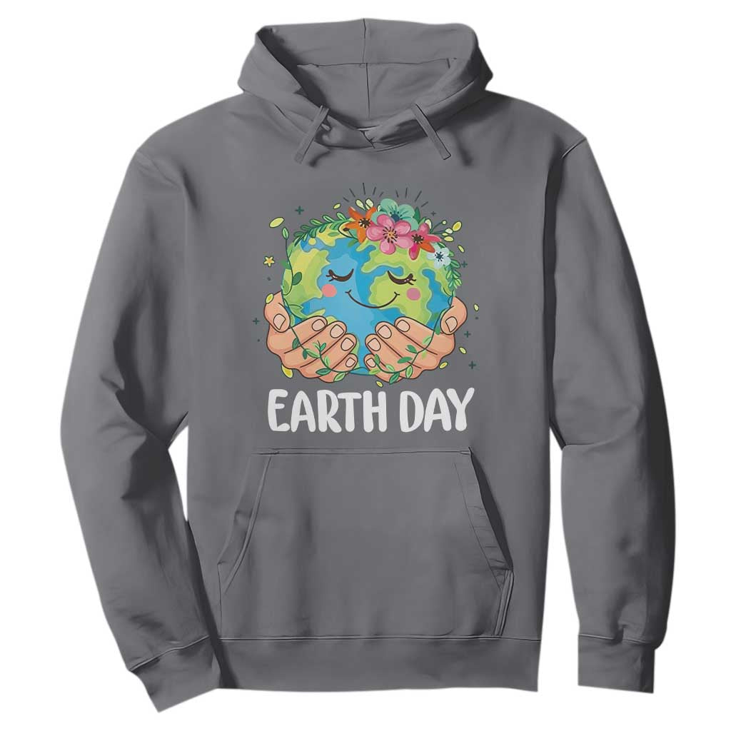 Cute Earth with Floral Earth Day Hoodie