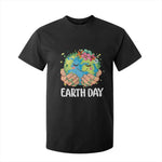 Cute Earth with Floral Earth Day T Shirt For Kid