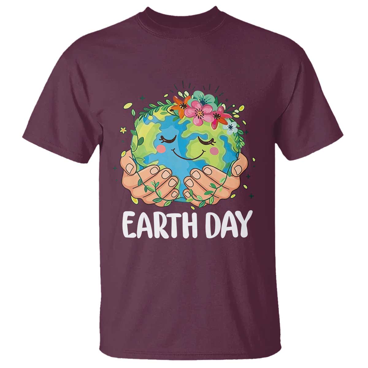 Cute Earth with Floral Earth Day T Shirt