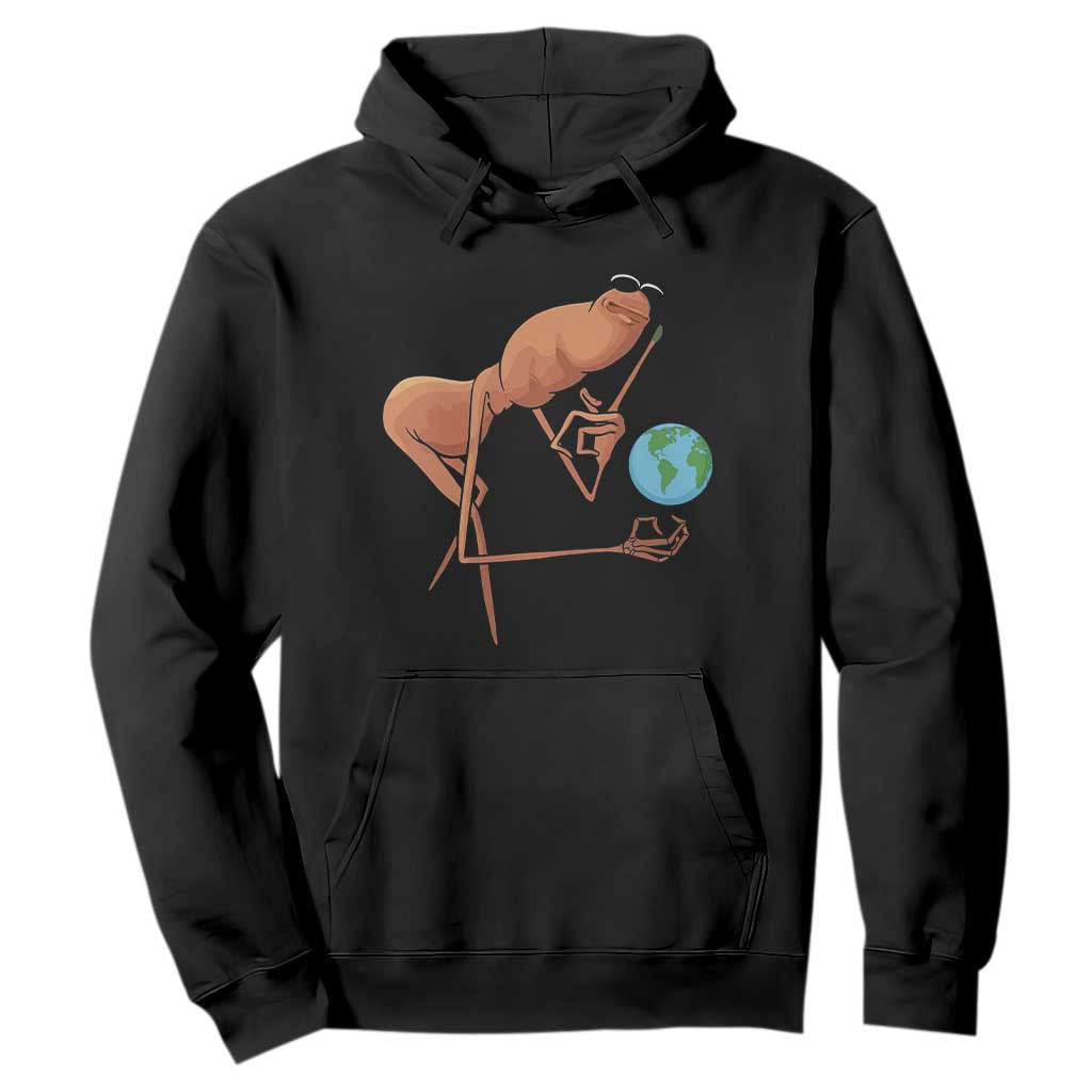 Happy Earth Day Hoodie Funny Marcus The Worm Eco Friendly